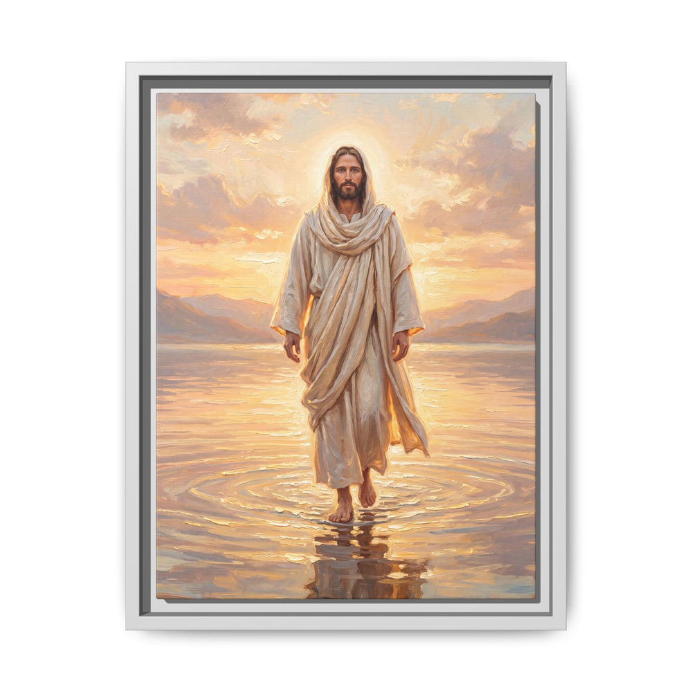 By the Shore at Dawn – Framed Canvas