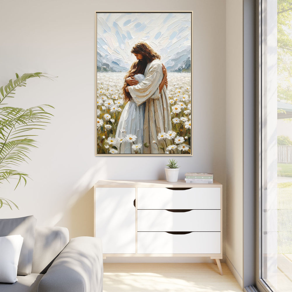 Held by Jesus – Framed Canvas
