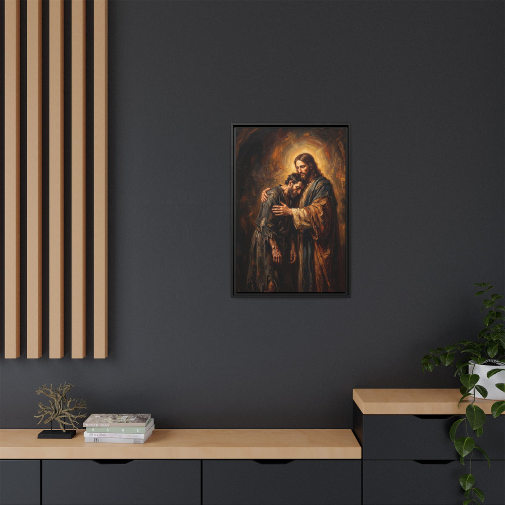 The Embrace of Christ – Framed Canvas