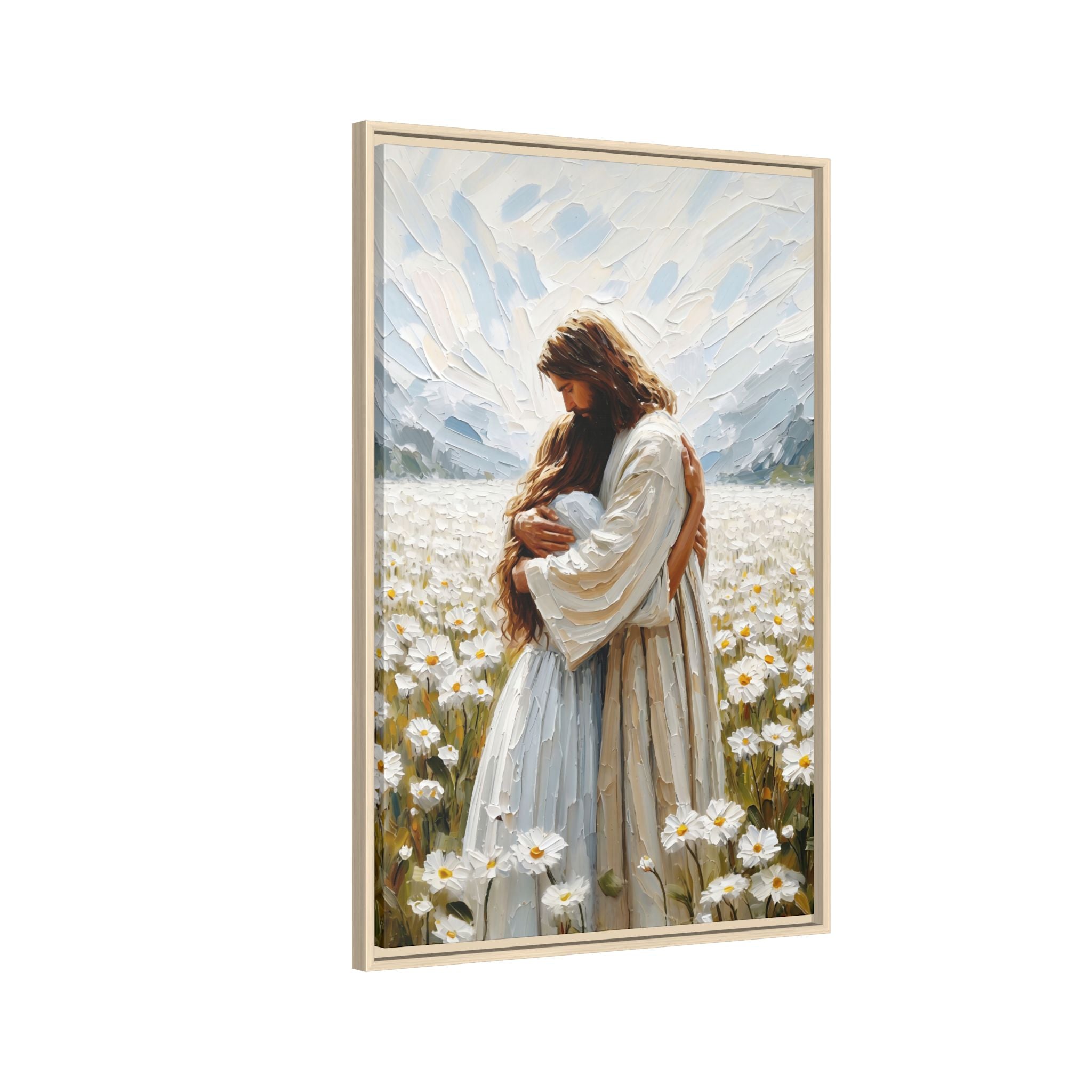 Held by Jesus – Framed Canvas