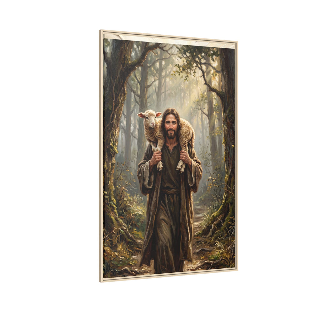 Jesus and the Child – Framed Canvas