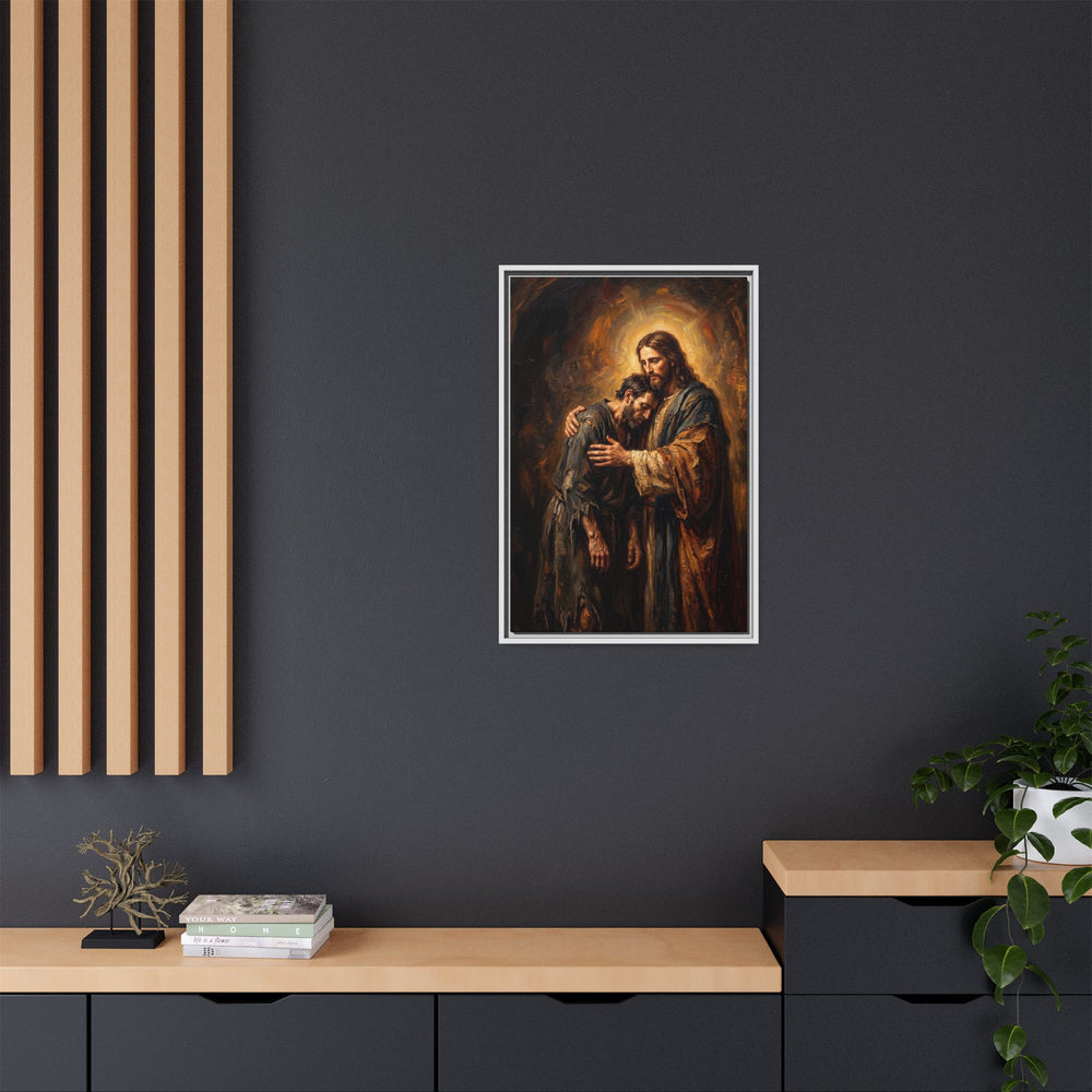 The Embrace of Christ – Framed Canvas