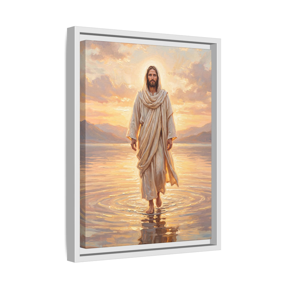 By the Shore at Dawn – Framed Canvas