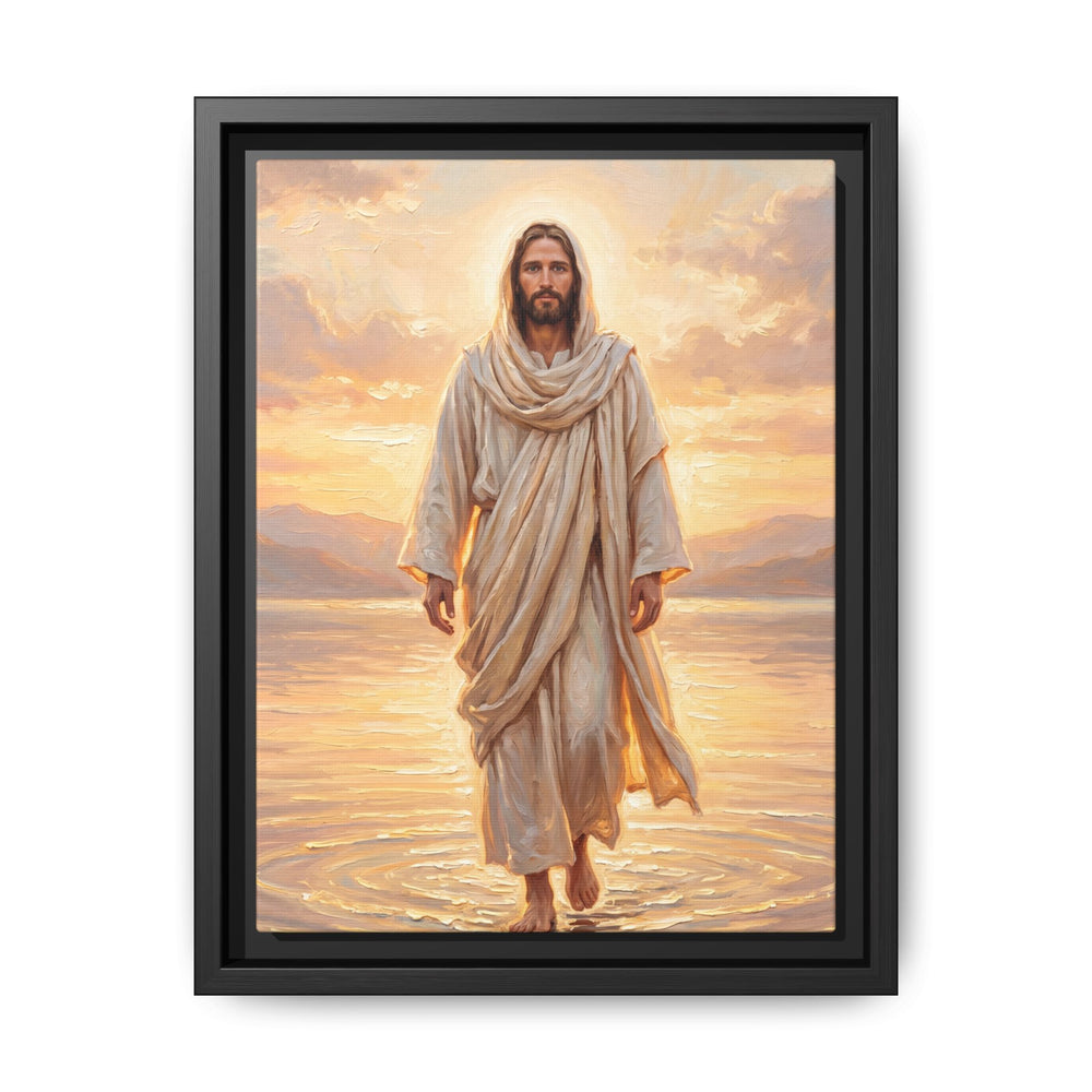 By the Shore at Dawn – Framed Canvas
