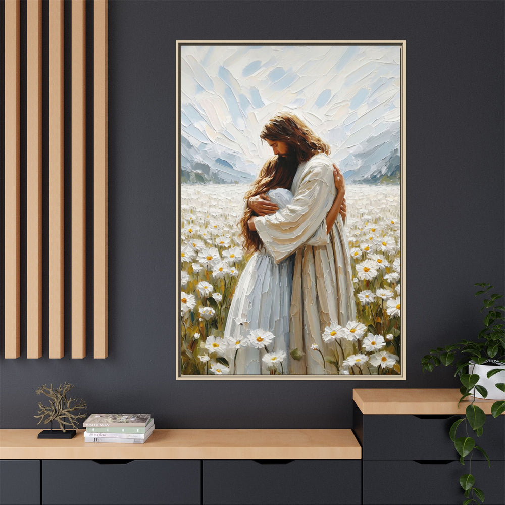 Held by Jesus – Framed Canvas