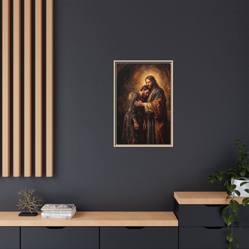 The Embrace of Christ – Framed Canvas