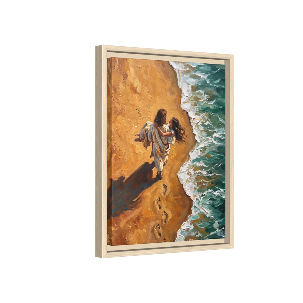 Carried in His Arms – Framed Canvas