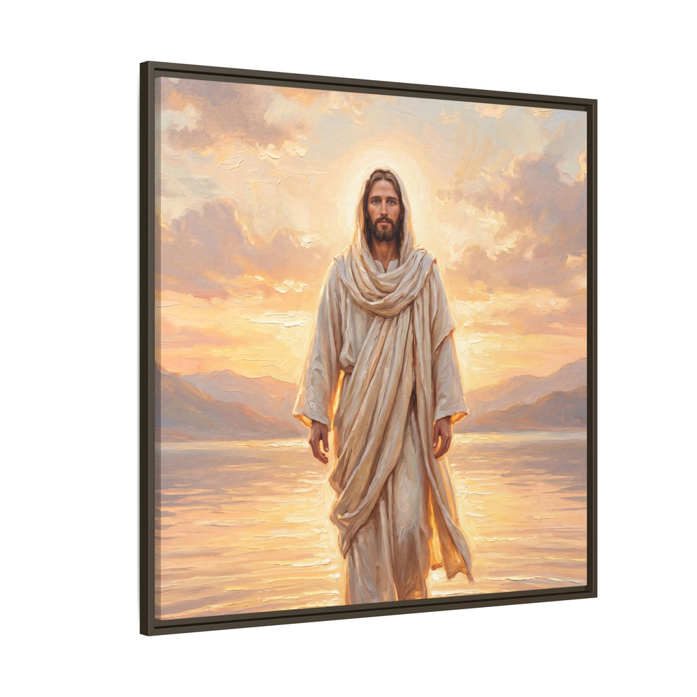 By the Shore at Dawn – Framed Canvas