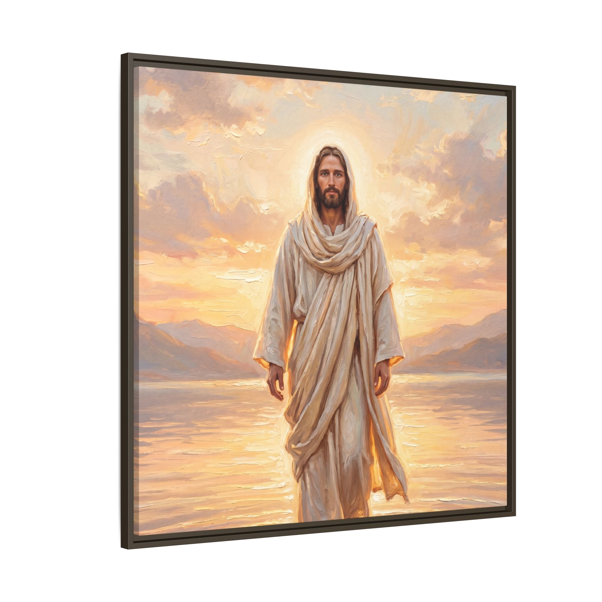 By the Shore at Dawn – Framed Canvas