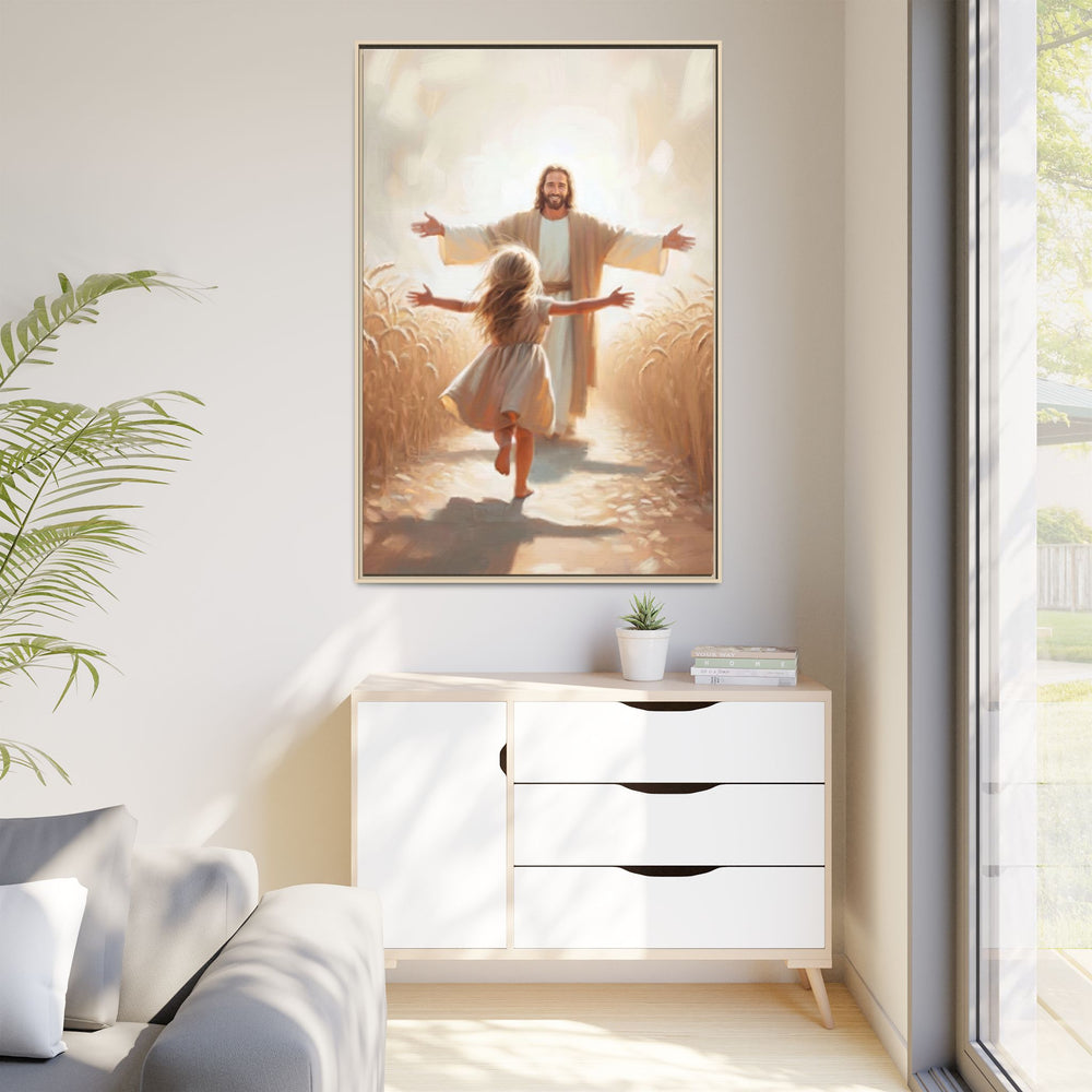 With Open Arms – Framed Canvas