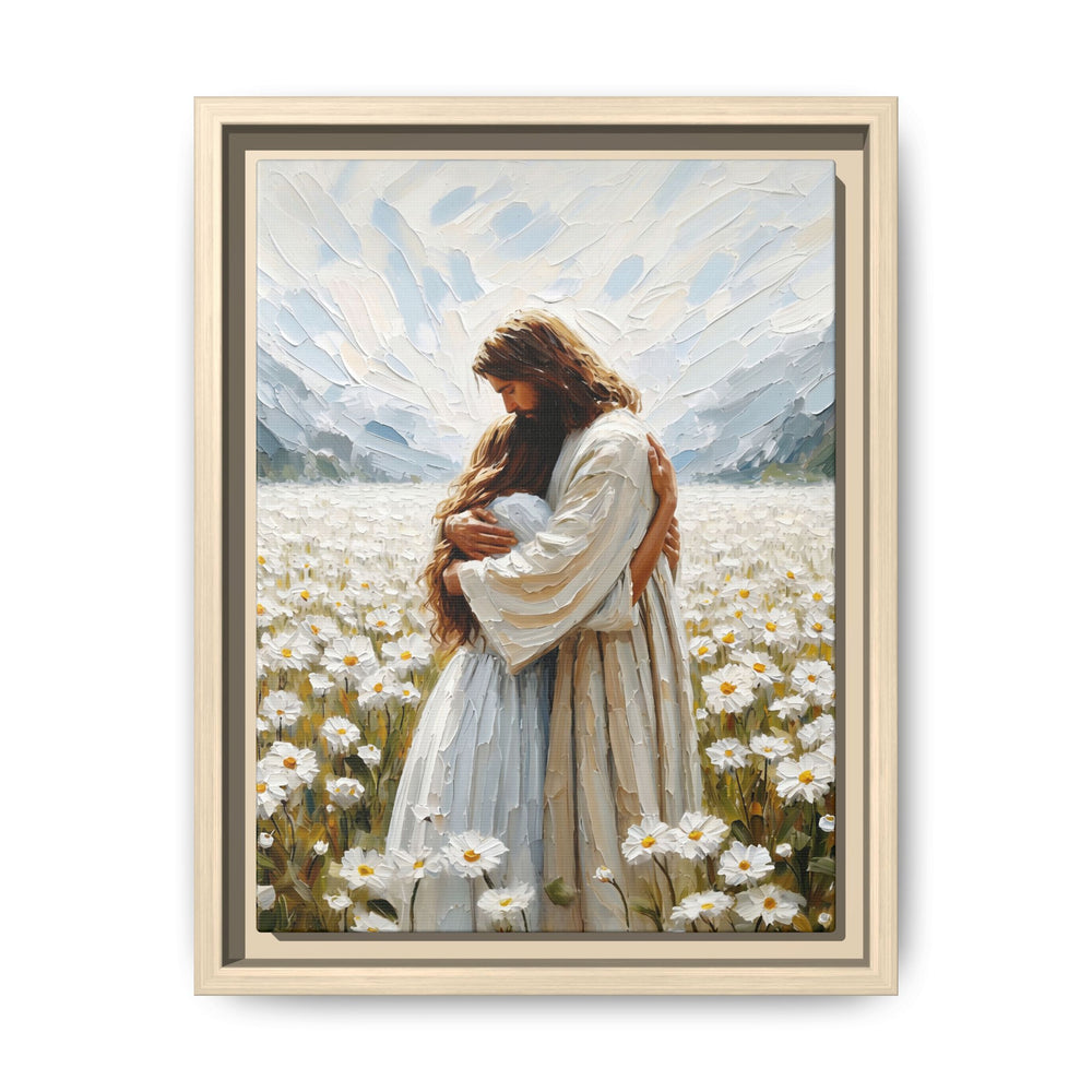 Held by Jesus – Framed Canvas