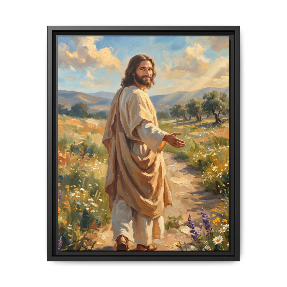 Running to Jesus – Framed Canvas
