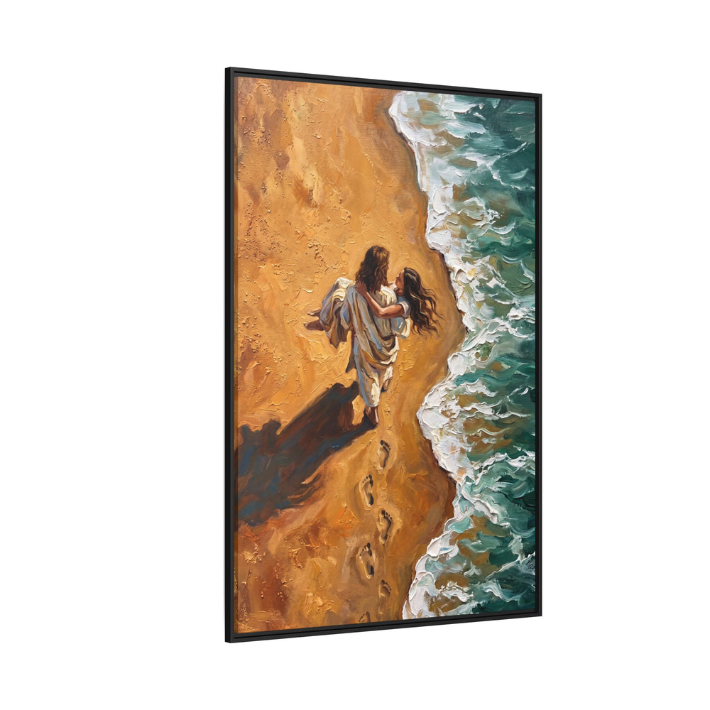 Carried in His Arms – Framed Canvas