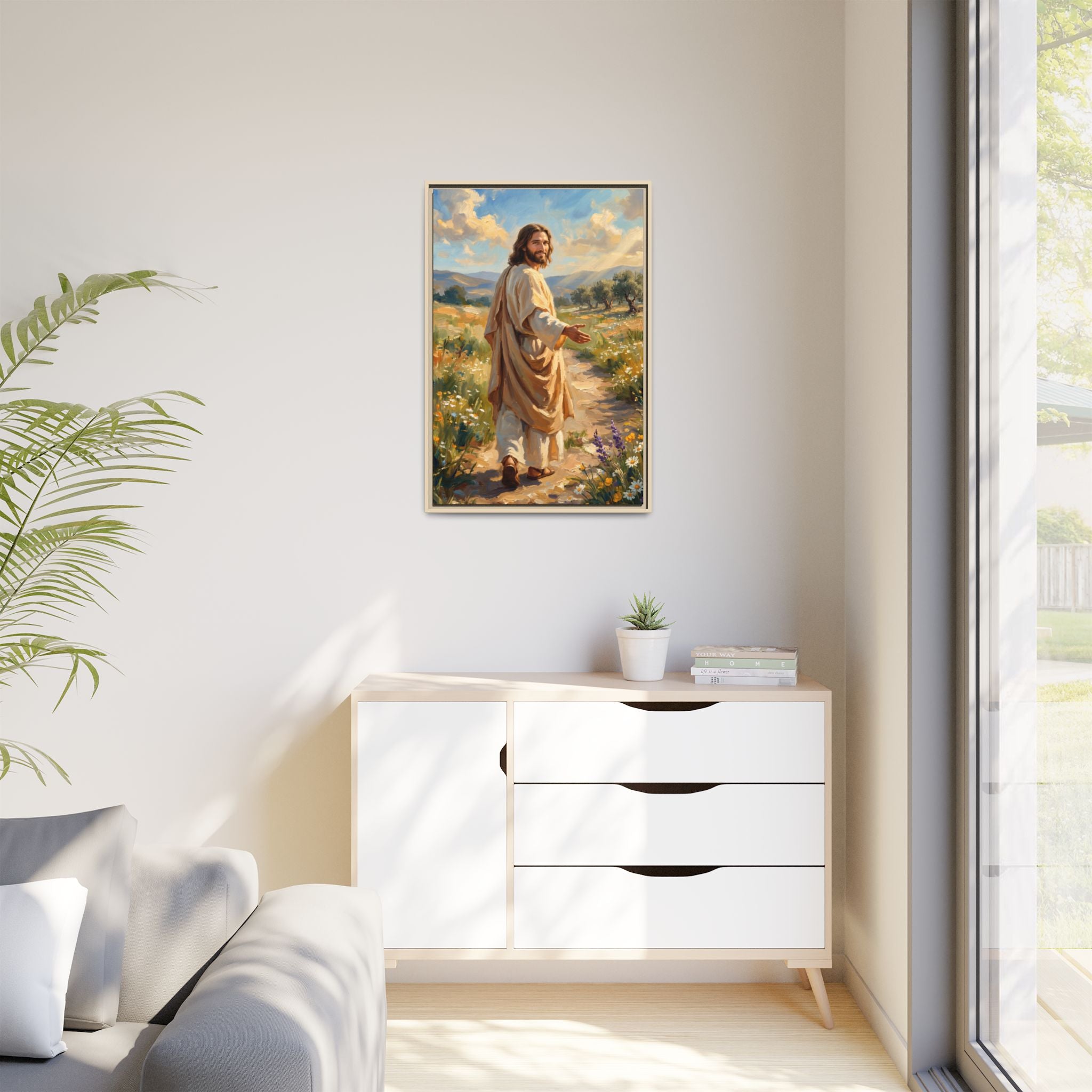 Running to Jesus – Framed Canvas