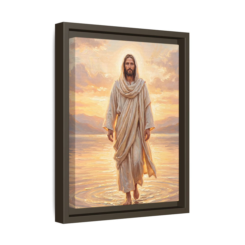 By the Shore at Dawn – Framed Canvas