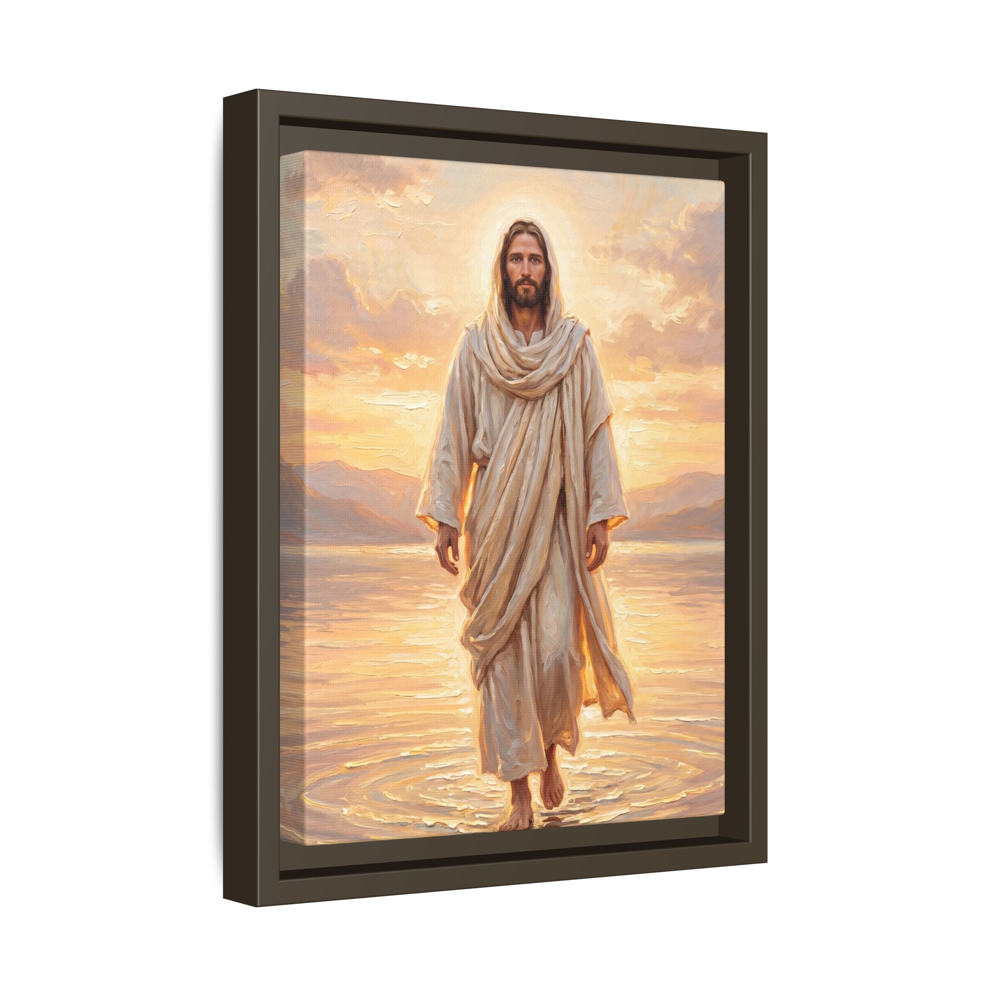 By the Shore at Dawn – Framed Canvas