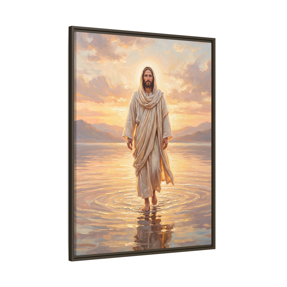 By the Shore at Dawn – Framed Canvas
