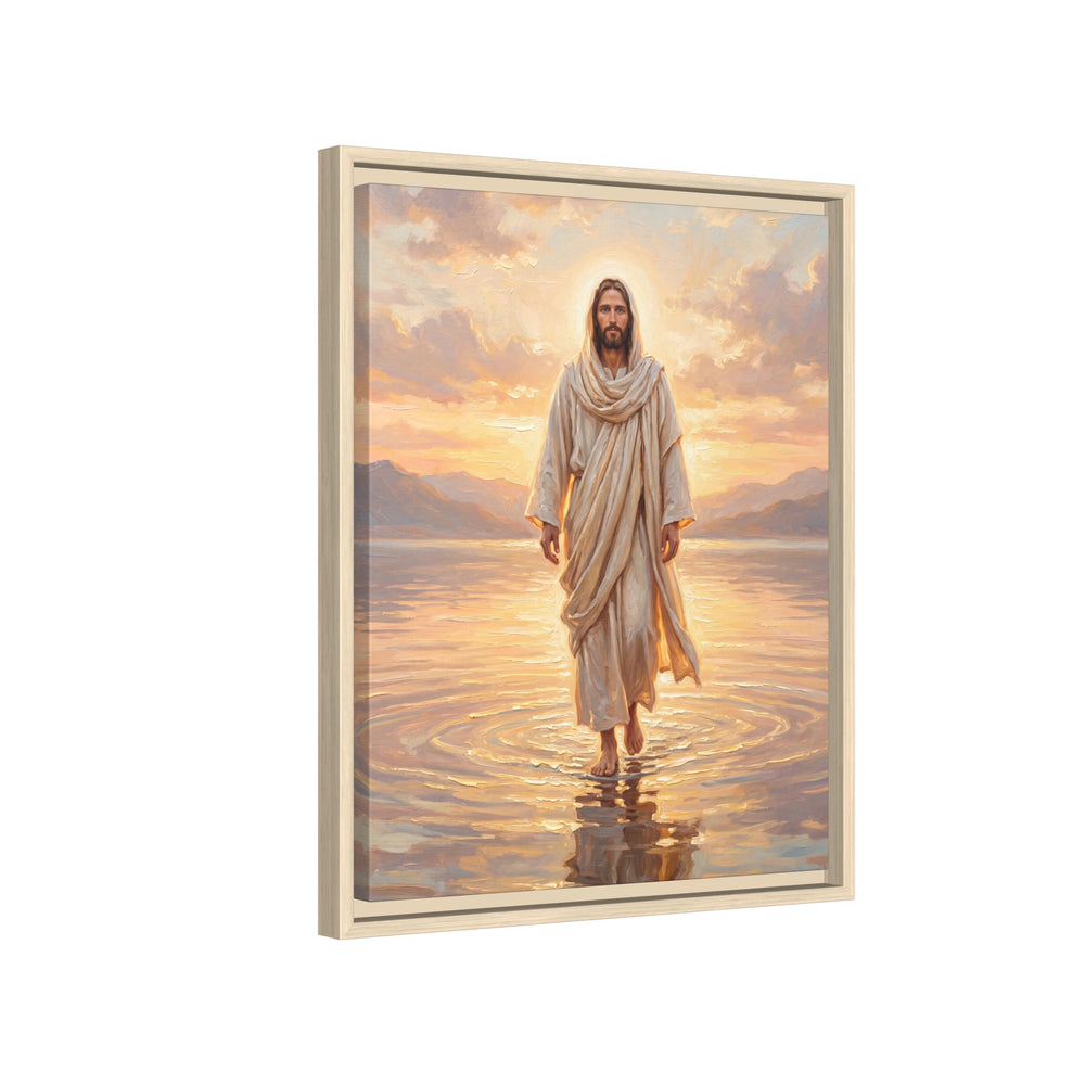 By the Shore at Dawn – Framed Canvas