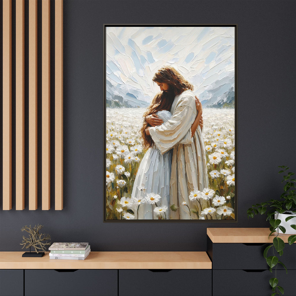 Held by Jesus – Framed Canvas