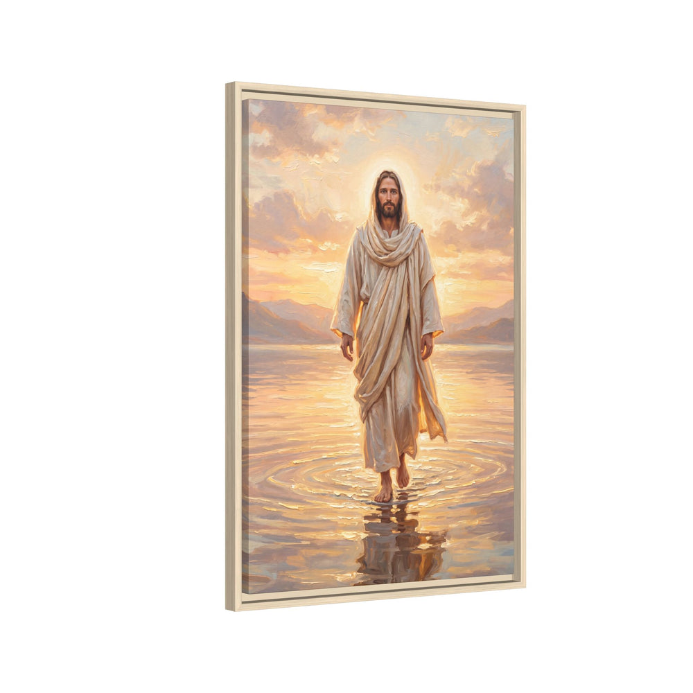 By the Shore at Dawn – Framed Canvas