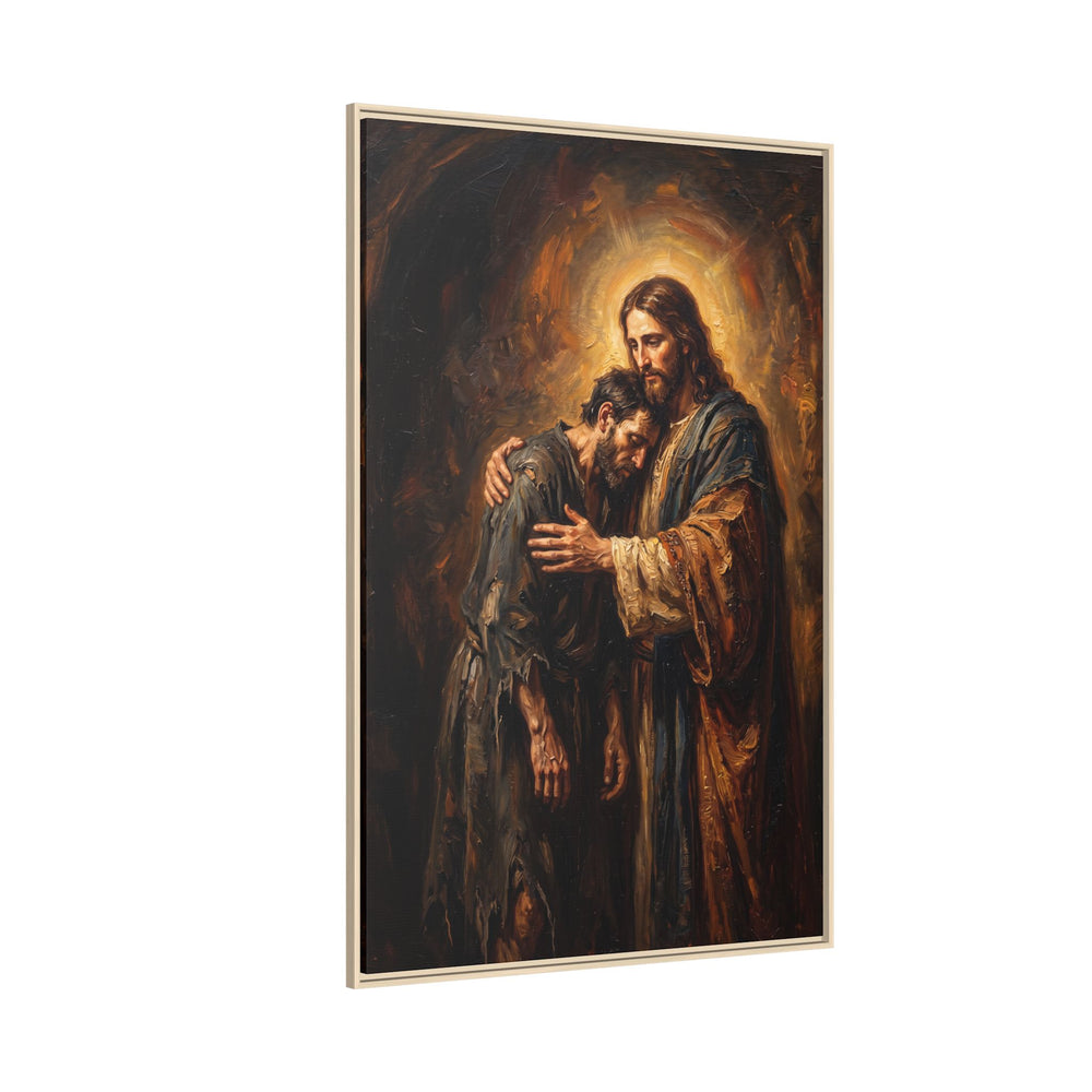 The Embrace of Christ – Framed Canvas