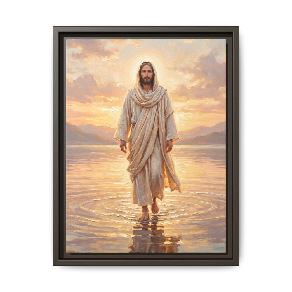 By the Shore at Dawn – Framed Canvas