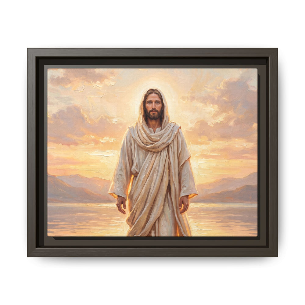 By the Shore at Dawn – Framed Canvas