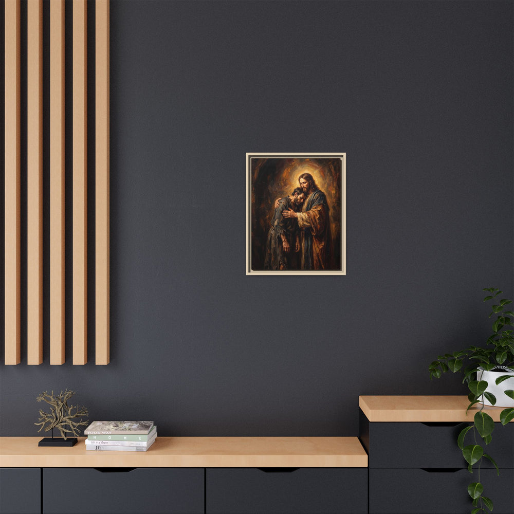 The Embrace of Christ – Framed Canvas