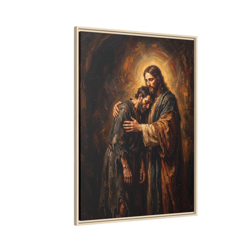 The Embrace of Christ – Framed Canvas