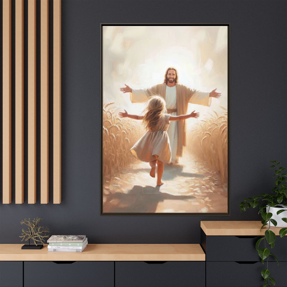With Open Arms – Framed Canvas