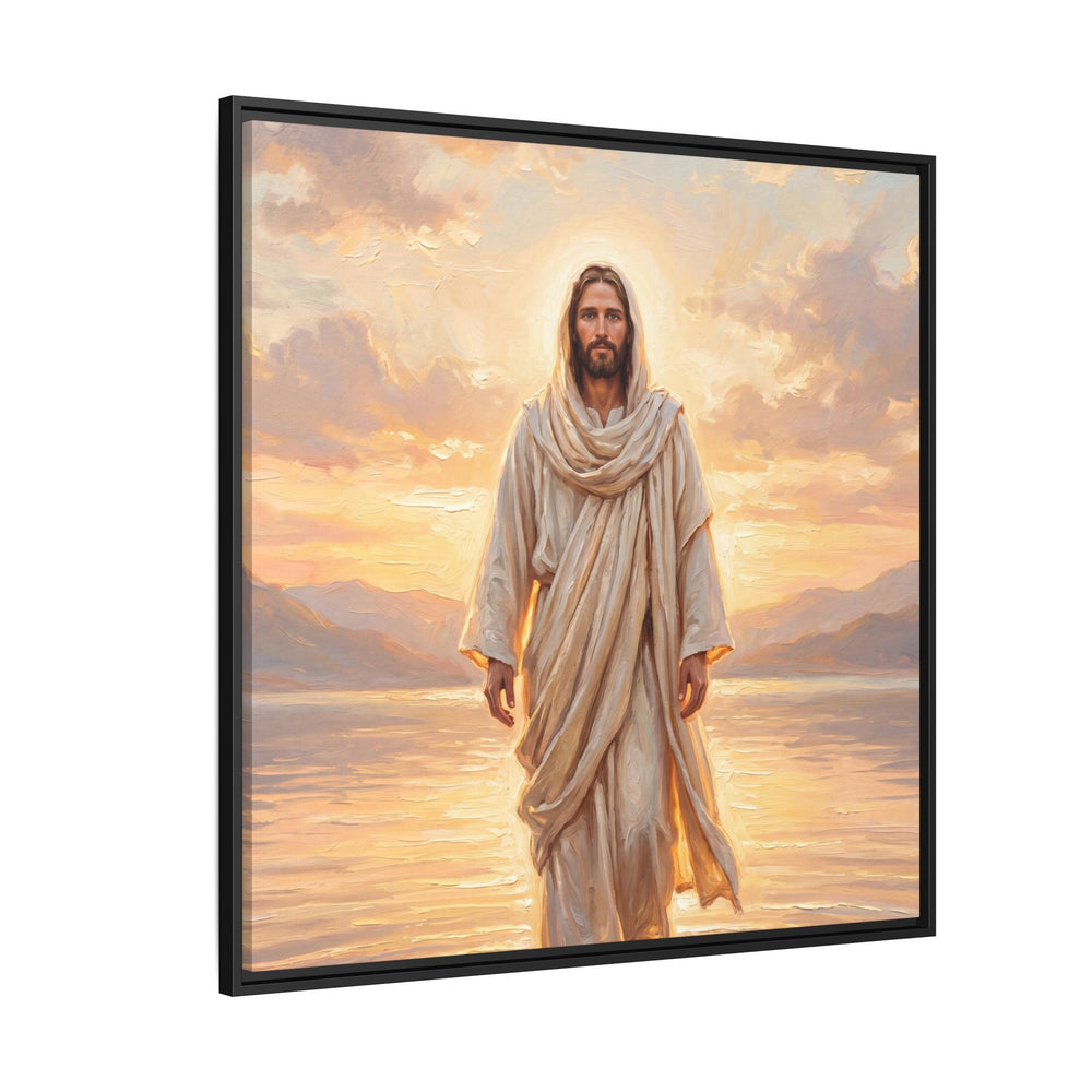 By the Shore at Dawn – Framed Canvas
