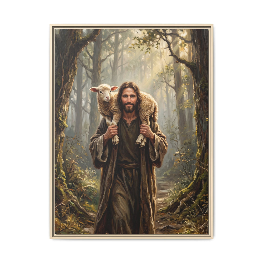 Jesus and the Child – Framed Canvas