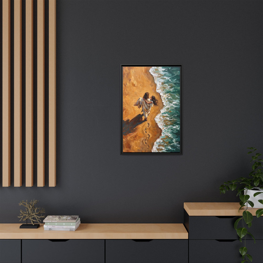 Carried in His Arms – Framed Canvas