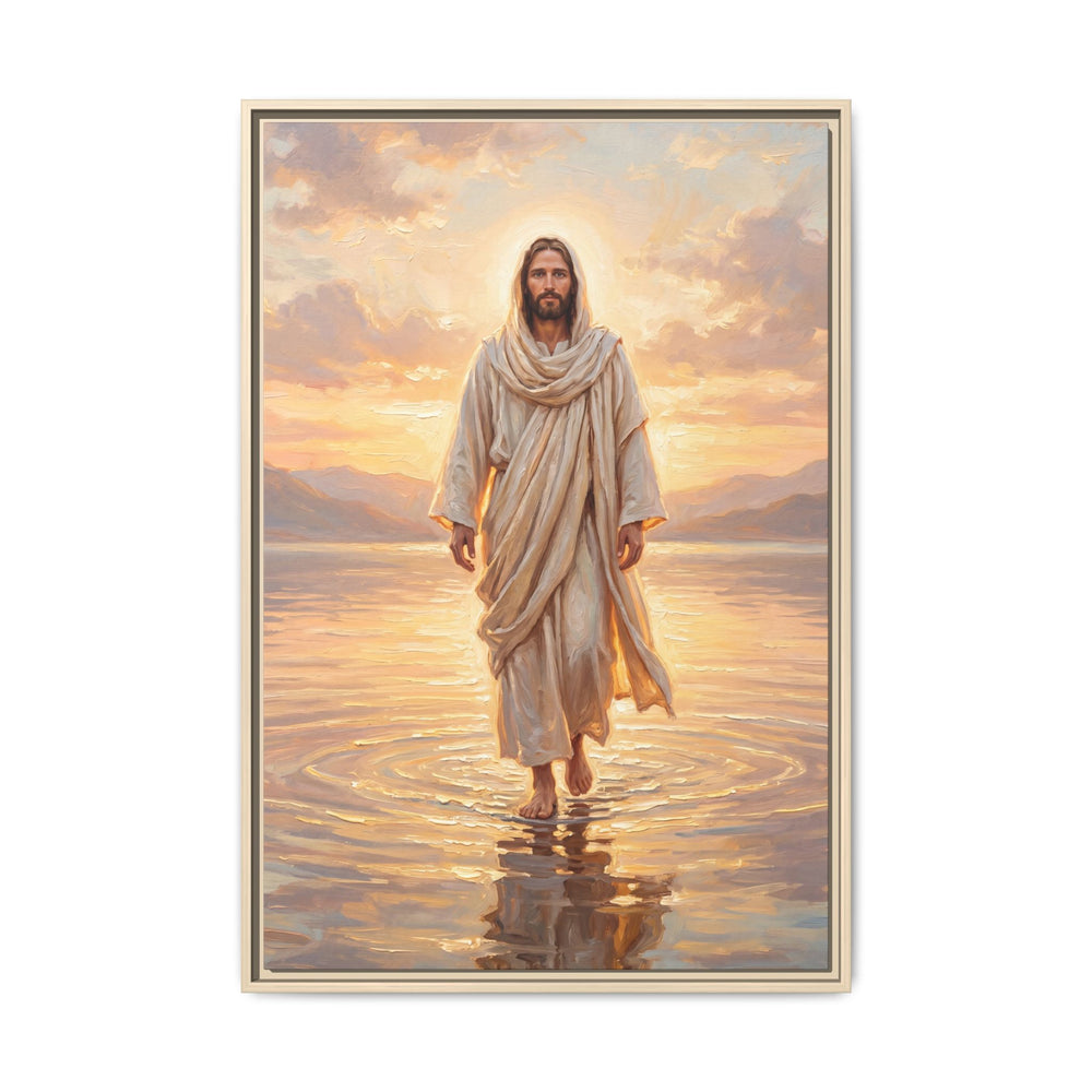 By the Shore at Dawn – Framed Canvas