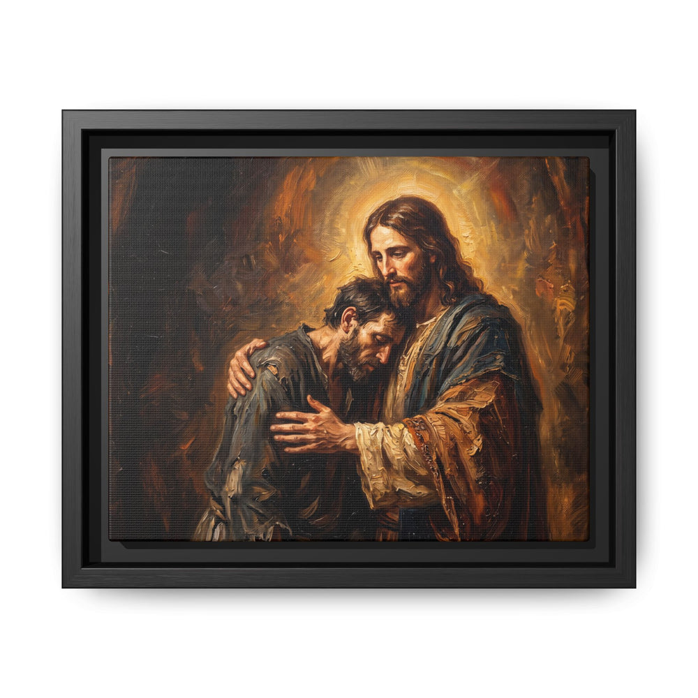 The Embrace of Christ – Framed Canvas