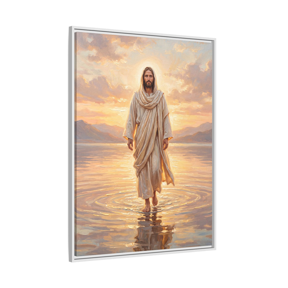 By the Shore at Dawn – Framed Canvas