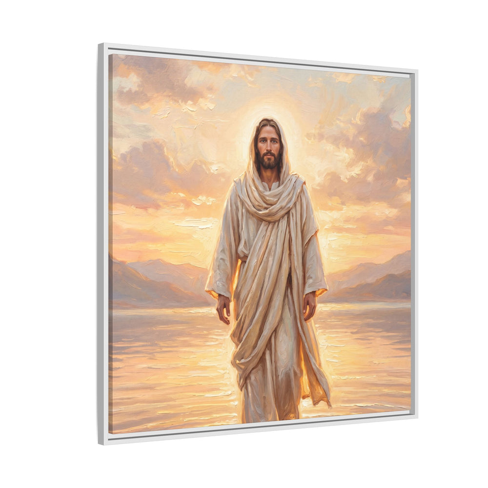By the Shore at Dawn – Framed Canvas