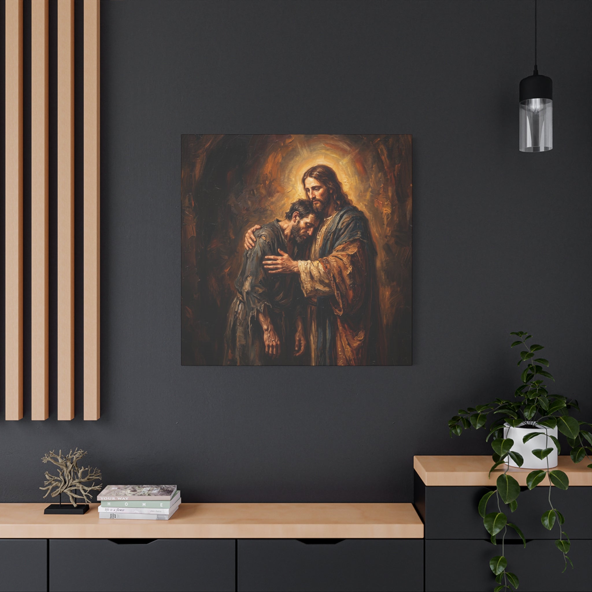 Die Umarmung Christi – Leinwand