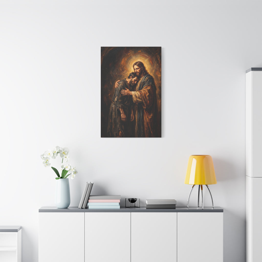 Die Umarmung Christi – Leinwand