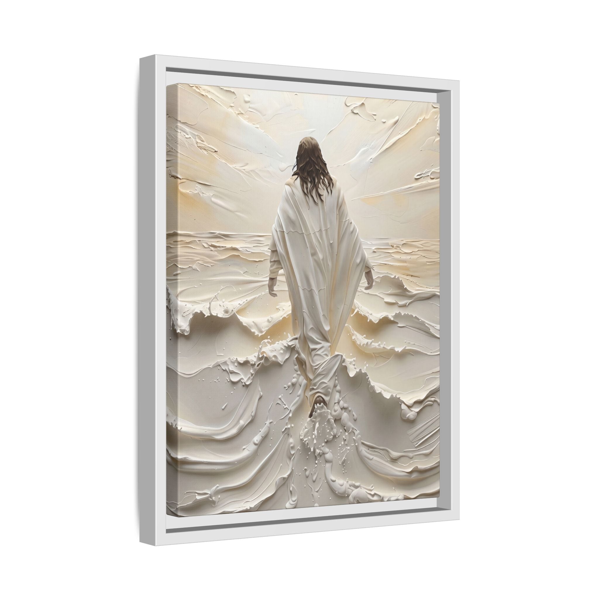 Christus auf den Wellen – Gerahmte Leinwand