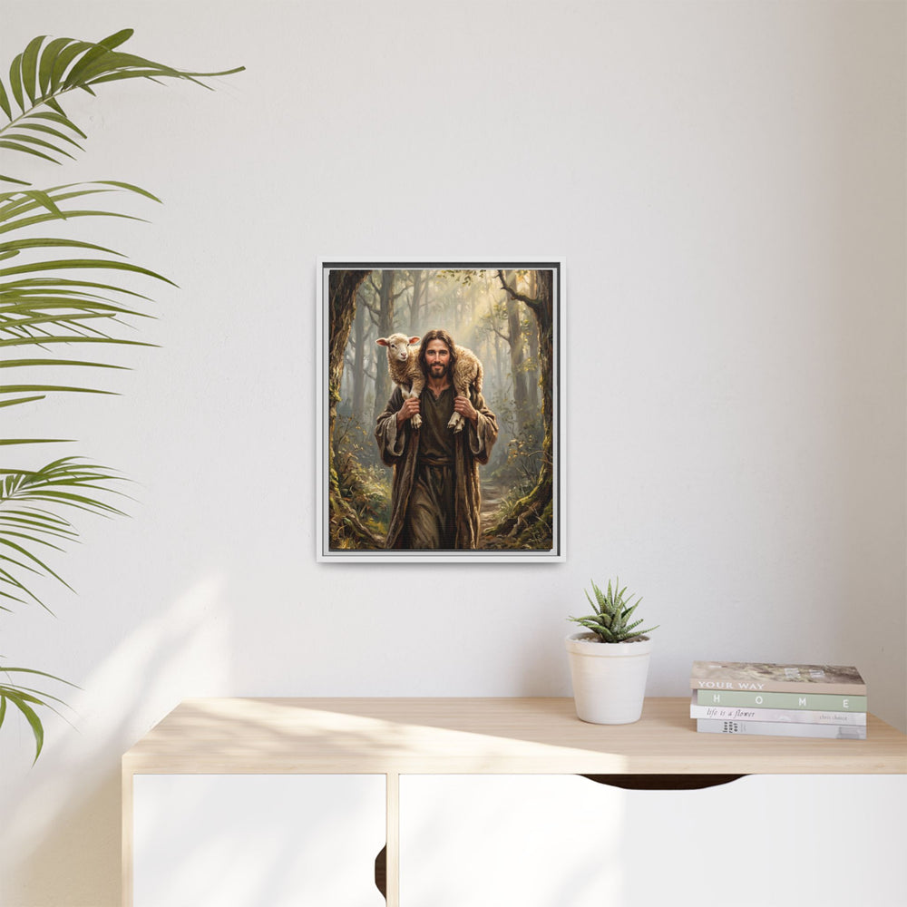 Jesus and the Child – Framed Canvas