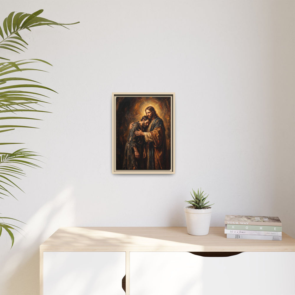 The Embrace of Christ – Framed Canvas