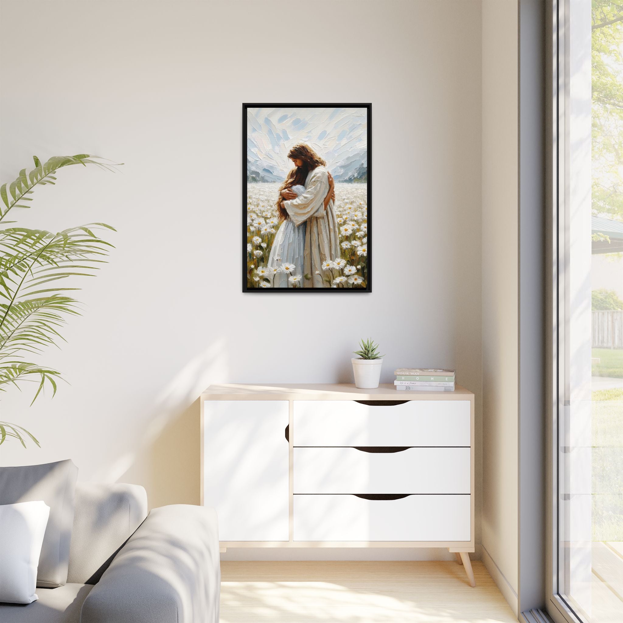 Held by Jesus – Framed Canvas