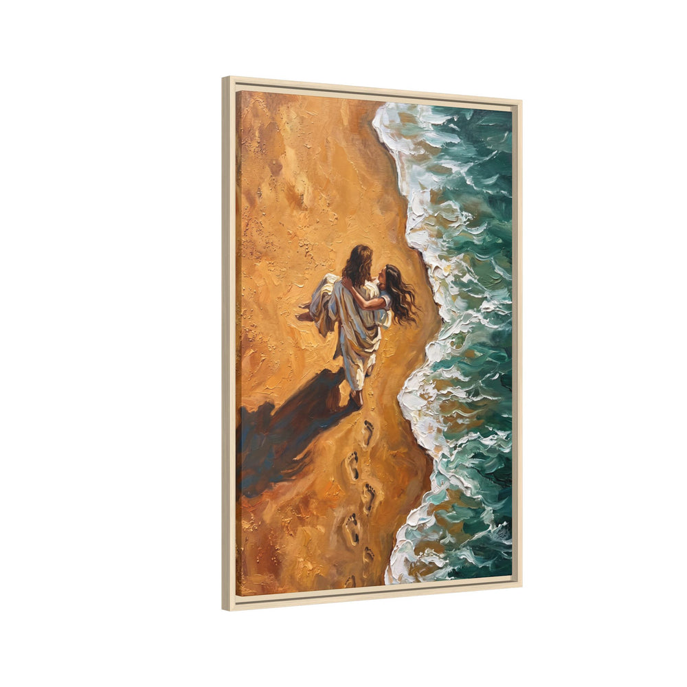 Carried in His Arms – Framed Canvas