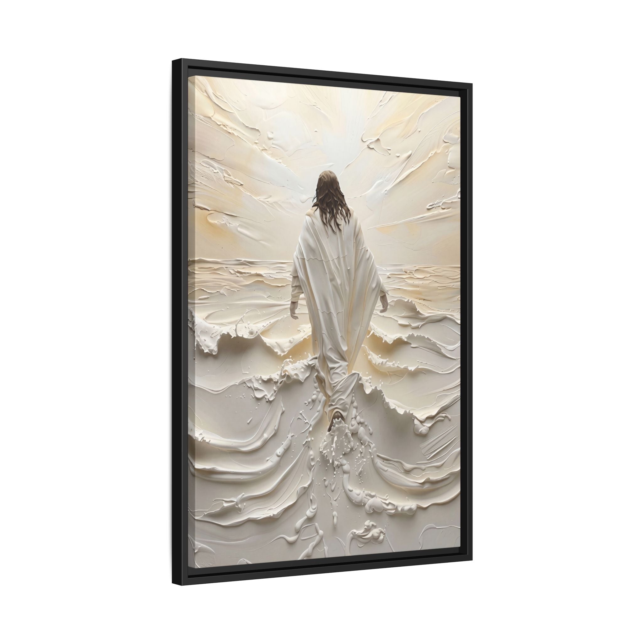 Christus auf den Wellen – Gerahmte Leinwand