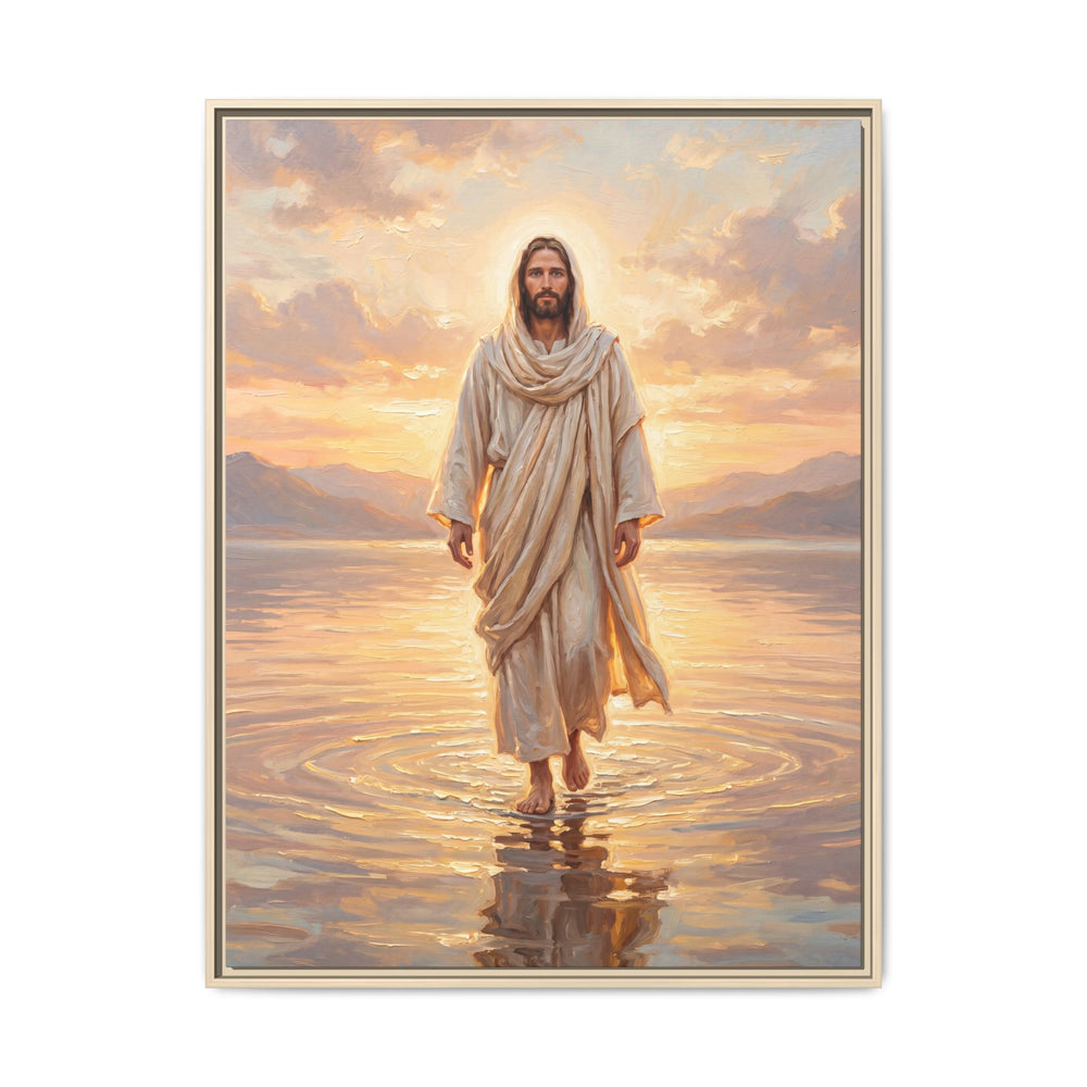 By the Shore at Dawn – Framed Canvas