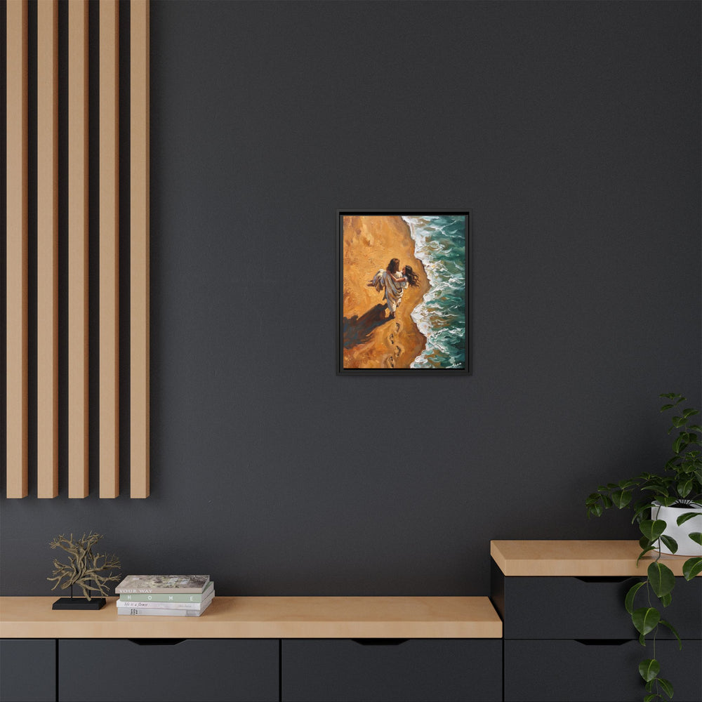 Carried in His Arms – Framed Canvas