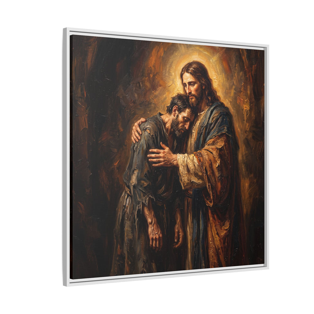 The Embrace of Christ – Framed Canvas