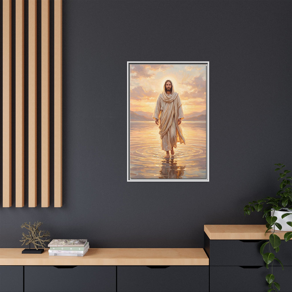 By the Shore at Dawn – Framed Canvas