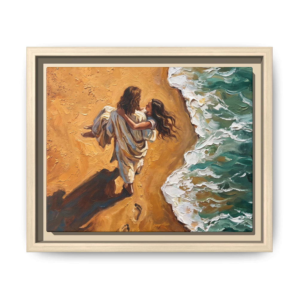 Carried in His Arms – Framed Canvas